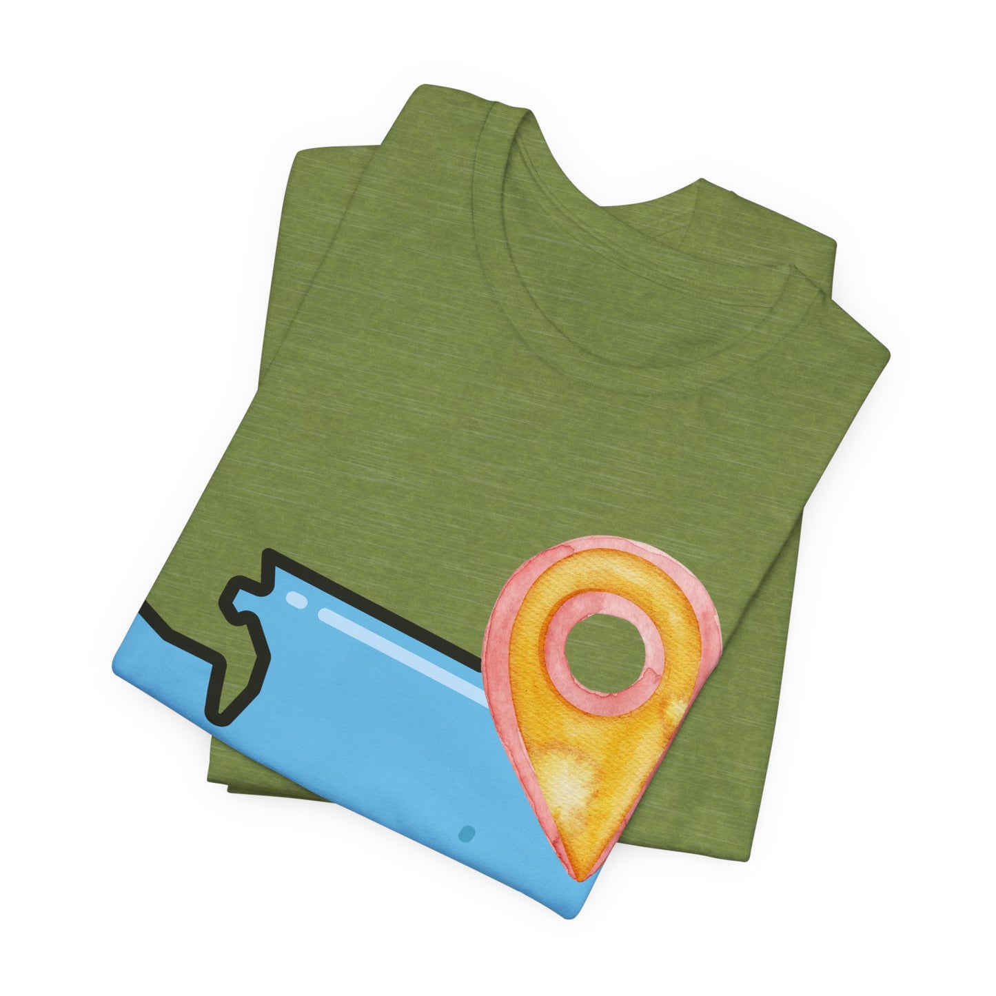SPOKANE Map T-Shirt with Location Pin — Travel & Home Pride Tee