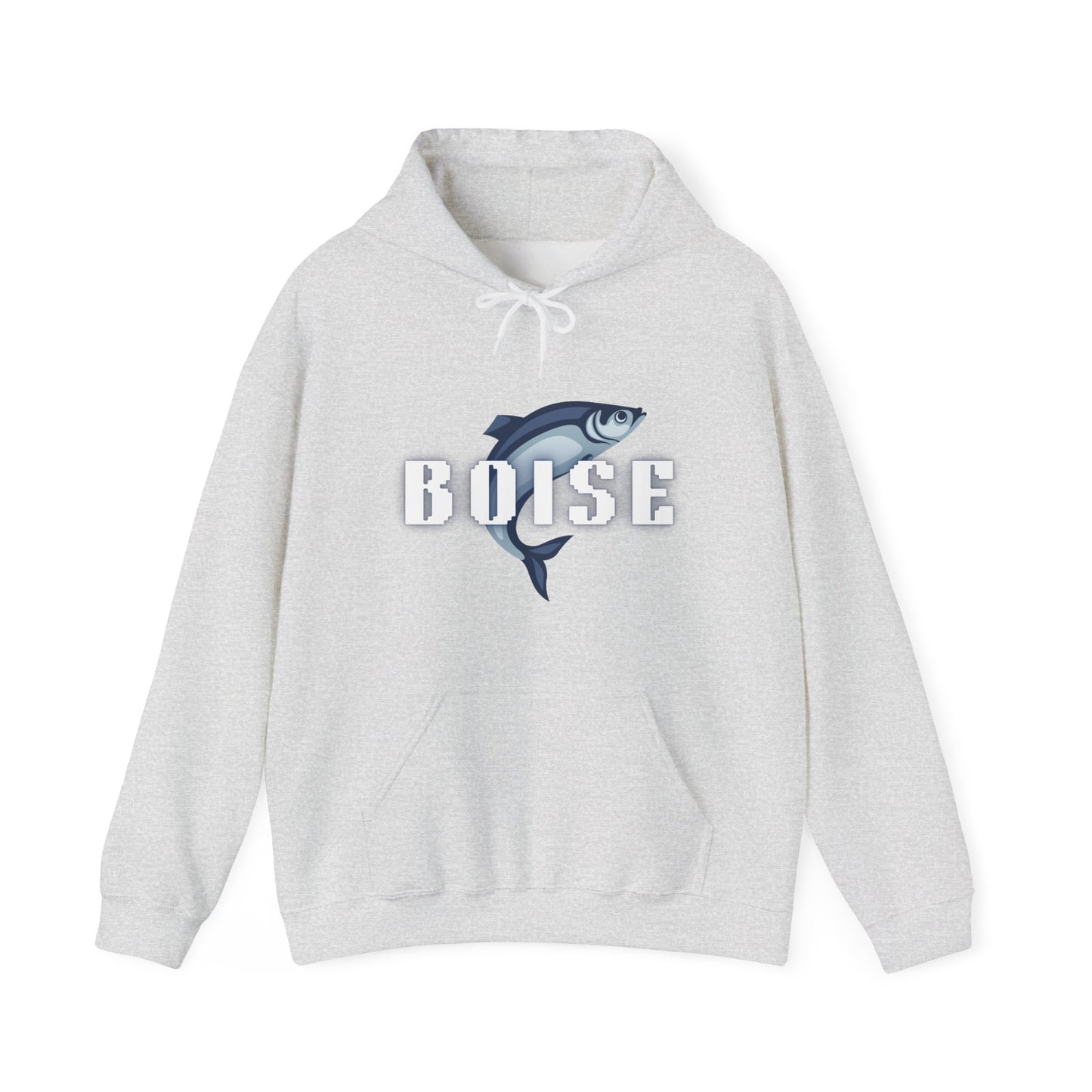 Boise Fish Hoodie — Retro Salmon Graphic Pullover