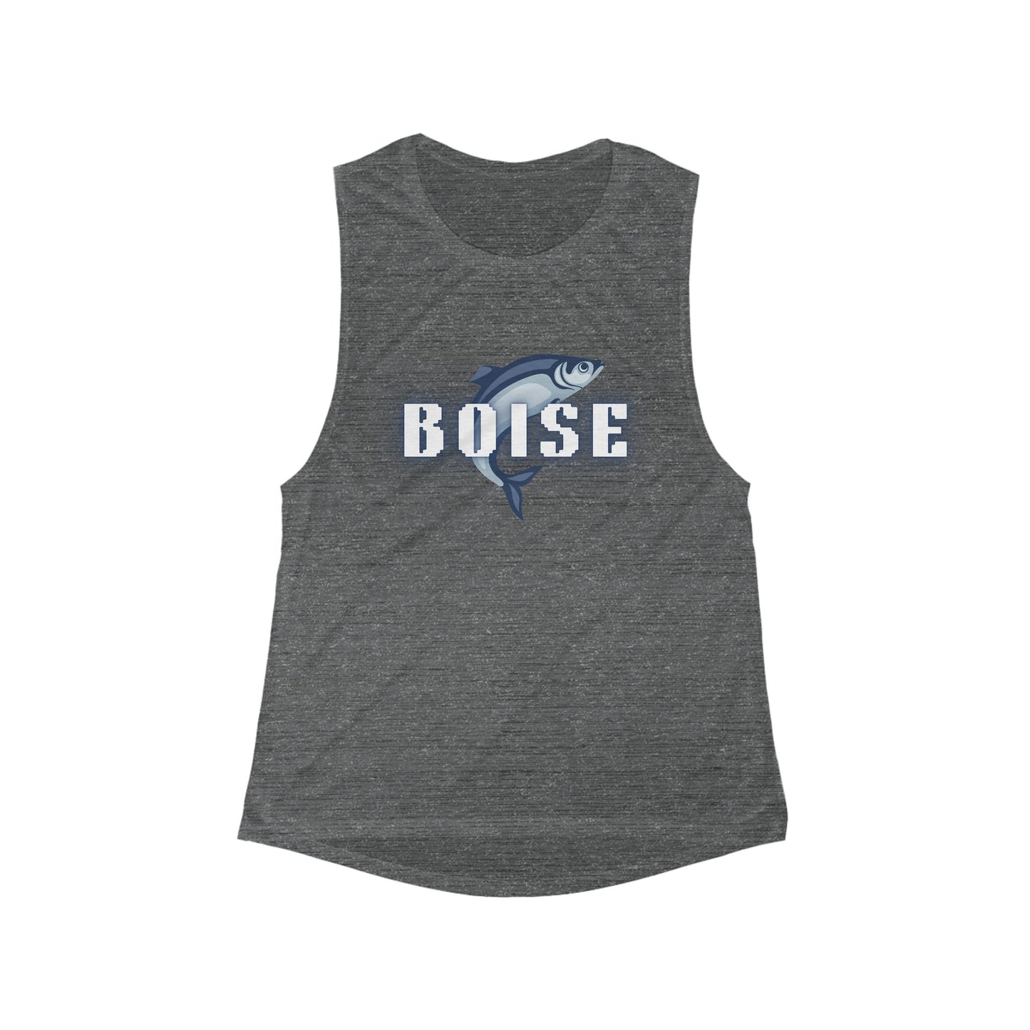 Boise Fish Graphic Tank — Women's Flowy Scoop Muscle Tank