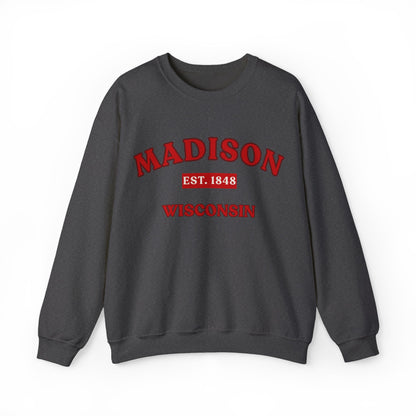 Madison Wisconsin EST. 1848 Unisex Sweatshirt | Soft Cotton Fit | True North