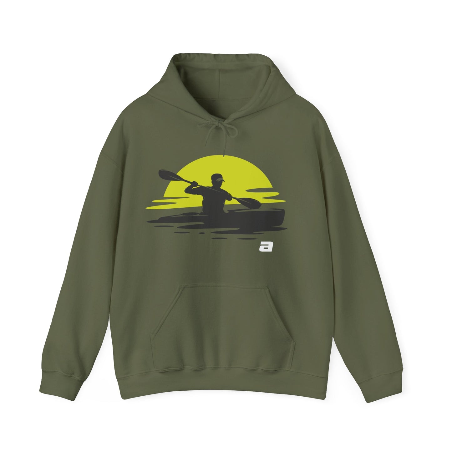 Sunset Kayaker Hooded Sweatshirt | Kayaking Lovers | True North