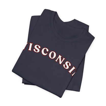 Wisconsin Arch Tee — Vintage Collegiate State T-Shirt MADISON JERSEY