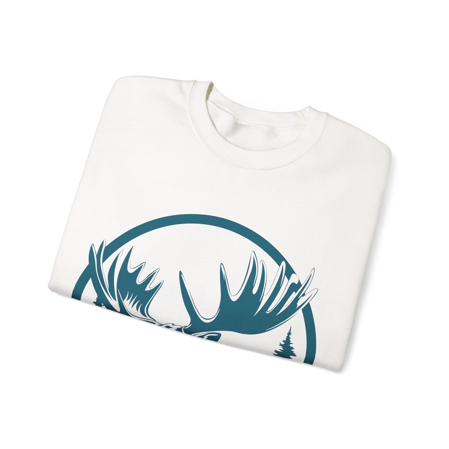 Nature-Inspired Moose Crewneck Sweatshirt | Wildlife Enthusiasts | True North