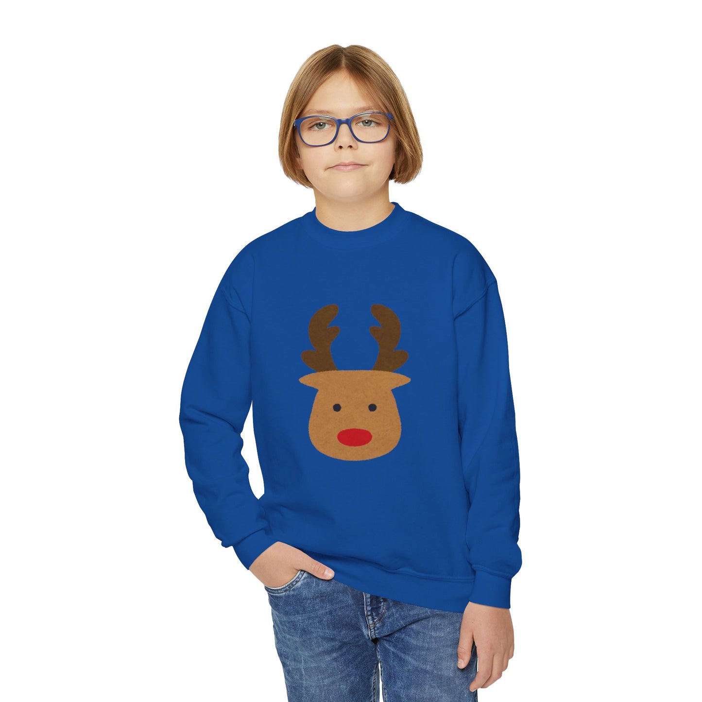 Youth Reindeer Crewneck Sweatshirt | Cozy Winter Fun | True North