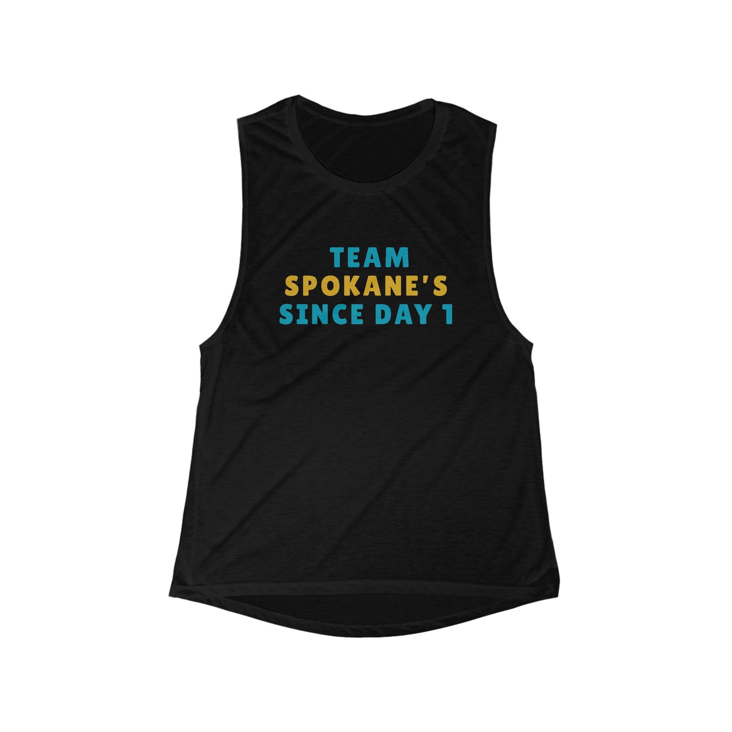 Team Spokane Women's Flow Tank — "Team Spokane's Since Day 1" Casual Muscle Tank