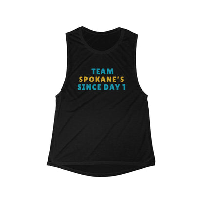 Team Spokane Women's Flow Tank — "Team Spokane's Since Day 1" Casual Muscle Tank
