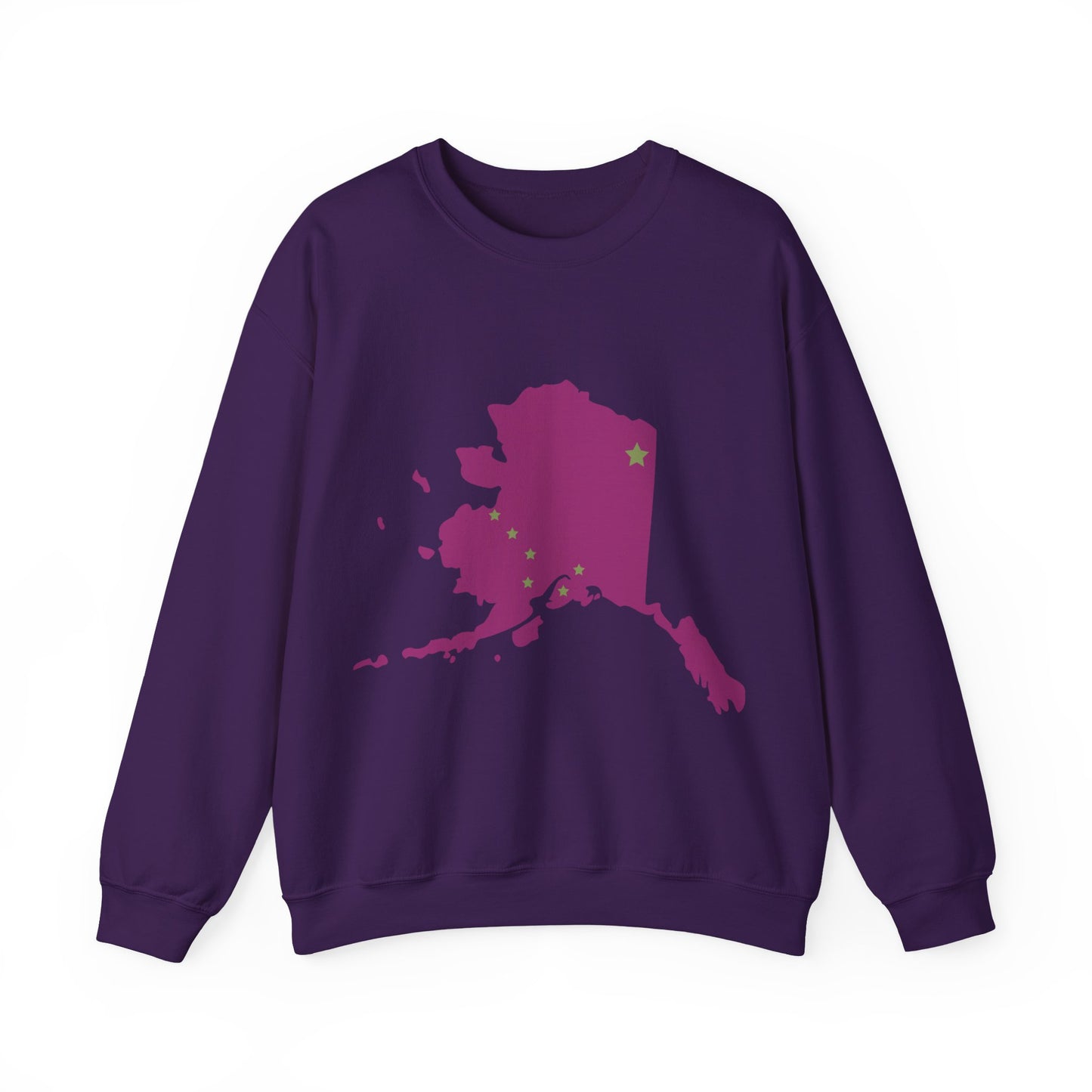 Alaska Map Crewneck Sweatshirt | Cozy Pullover for Travelers | True North