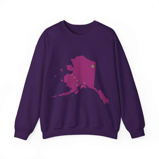 Alaska Map Unisex Sweatshirt | Cozy Pullover for Travelers | True North