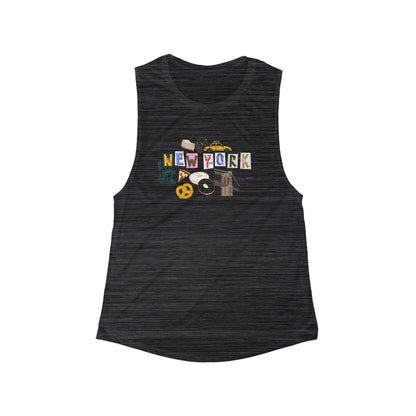 New York | Women’s Flowy Scoop Muscle Tank | True North