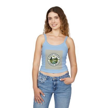 Boise River Greenbelt Tank Top — Scenic River Logo Crop Tank