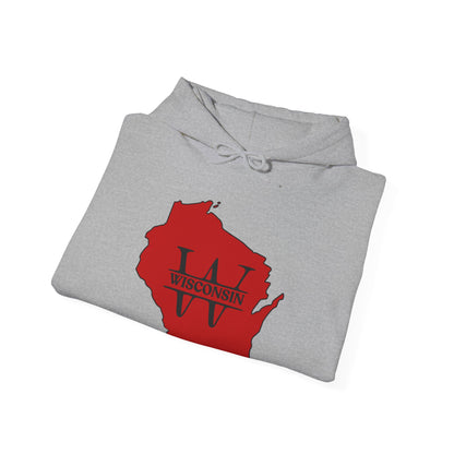 Wisconsin State Outline Hoodie Men/Unisex | Soft Fabric | True North