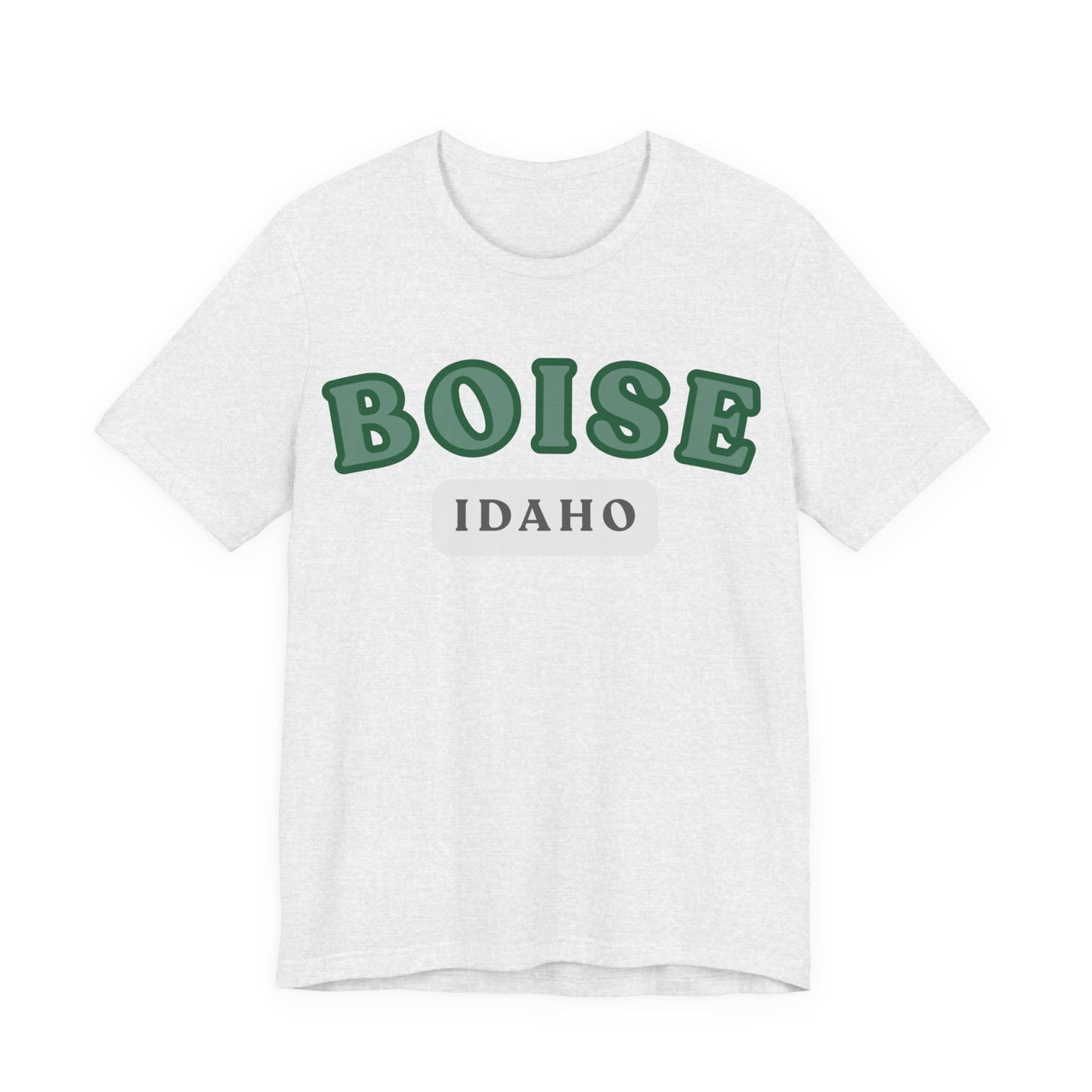 Boise Idaho Retro Collegiate T-Shirt — Vintage Green City Tee