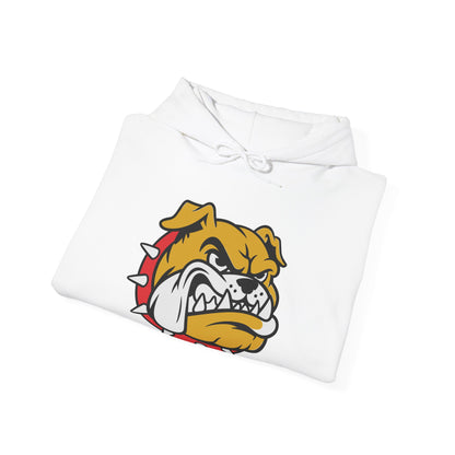 Bulldog Mascot Hoodie — Angry Spiked Collar Graphic Pullover DULUTH
