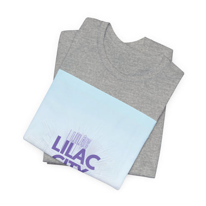Lilac City Spokane T‑Shirt — Gradient Retro City Pride Tee