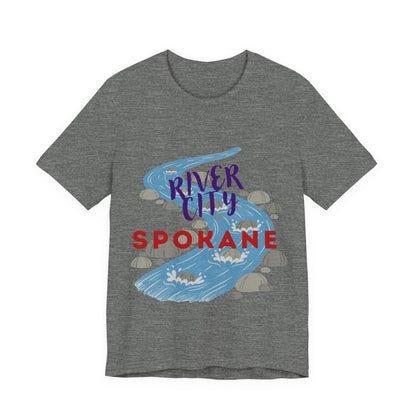 River City Spokane Graphic Tee — Watercolor River Design