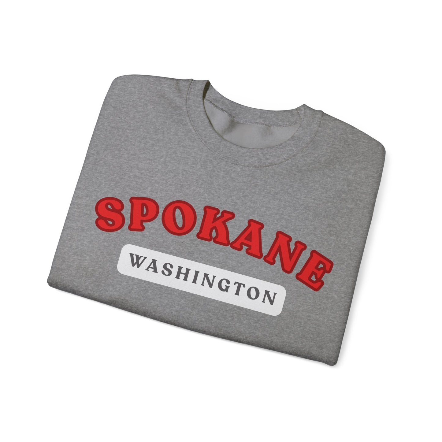 Spokane Washington Crewneck Sweatshirt — Vintage Collegiate Pullover