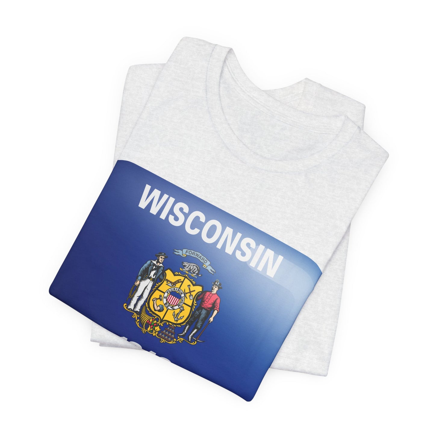 Wisconsin Flag T‑Shirt – State Pride Tee (WISCONSIN 1848) MADISON JERSEY TEE