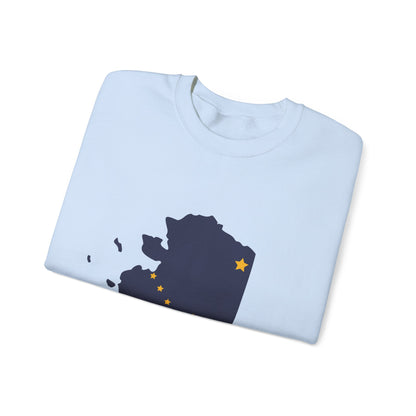 Alaska Map Crewneck Sweatshirt | Cozy Souvenir Pullover | True North