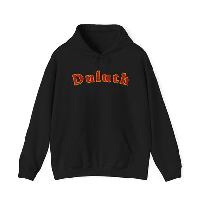Duluth Retro Arch Hoodie — Vintage College-Style Pullover