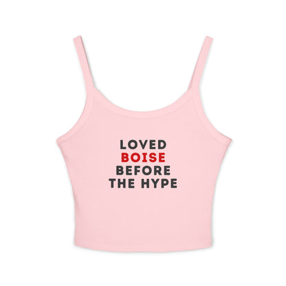 Boise Before the Hype Tank Top — Women's Spaghetti Strap Crop