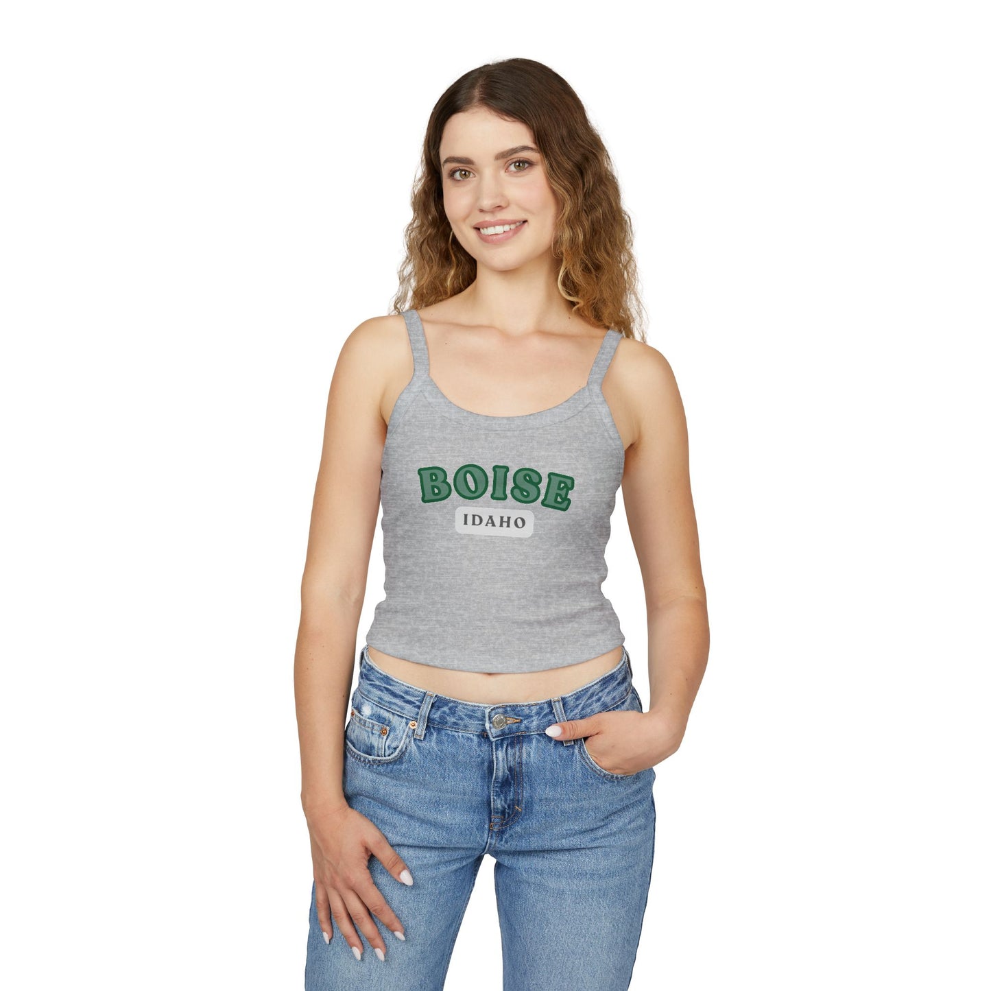 Boise Idaho Graphic Tank Top — Women's Spaghetti Strap Crop