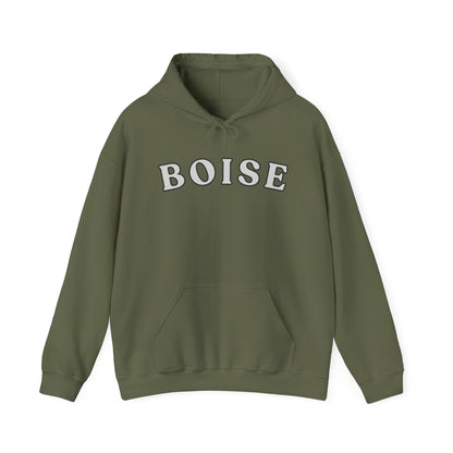 Boise Retro Arch Hoodie — Classic City Name Pullover