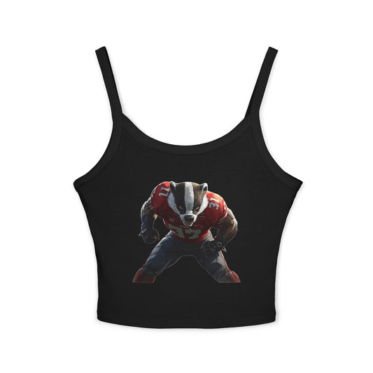 Badger Football Women Spaghetti Tank Top | Soft Premium Fit | True North