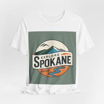 Explore Spokane Graphic Tee — Vintage Mountain & River Travel Shirt