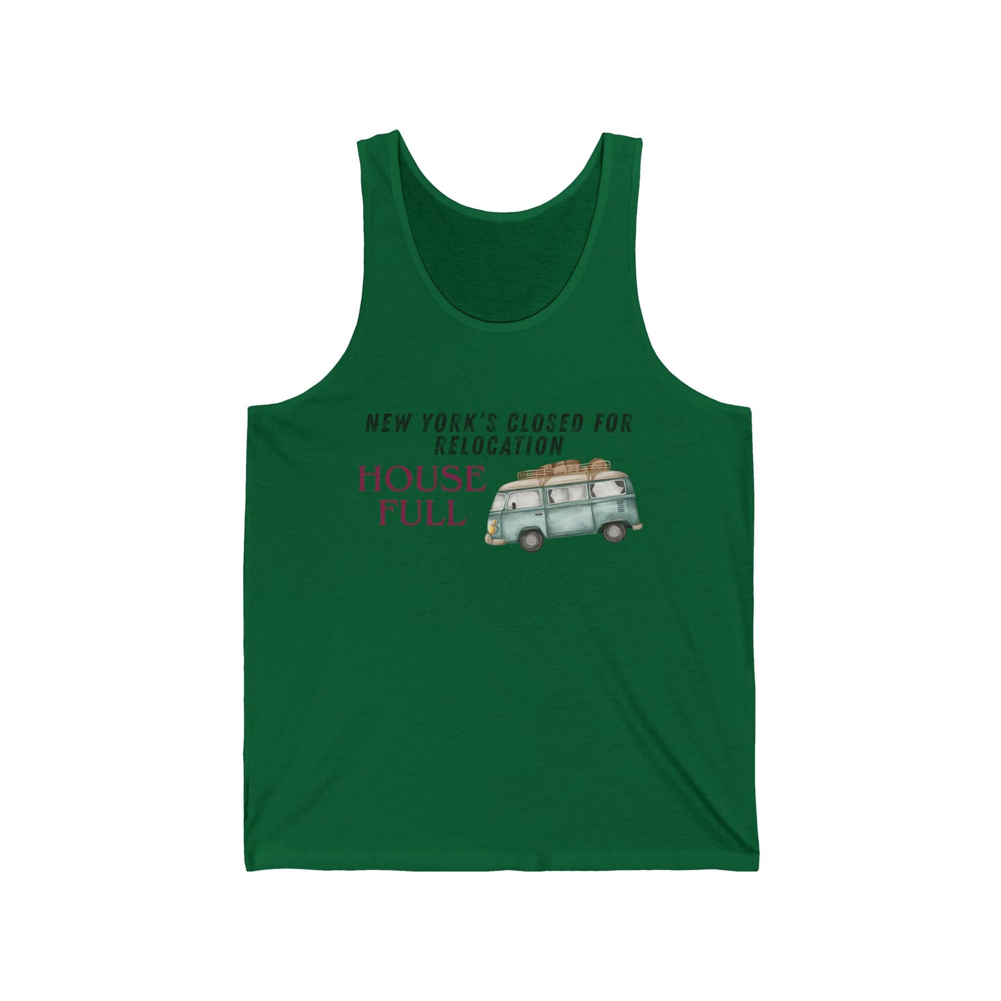 House Full Relocation Men/Unisex Tank Top | New York’s Closed Camper Van  | True North
