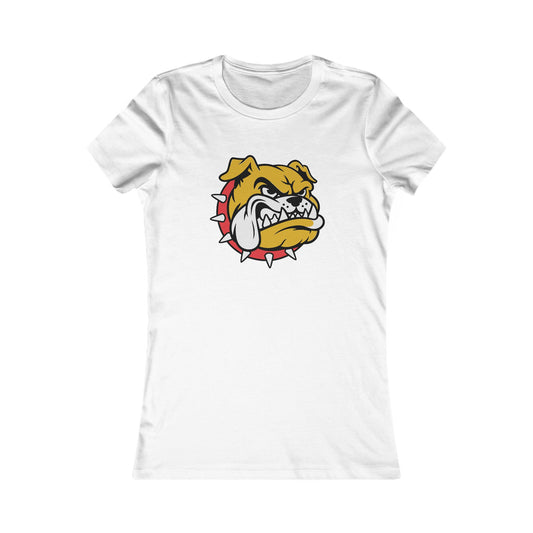 DULUTH Bulldog Mascot Women's Tee – Fierce Spiked Collar Graphic Shirt
