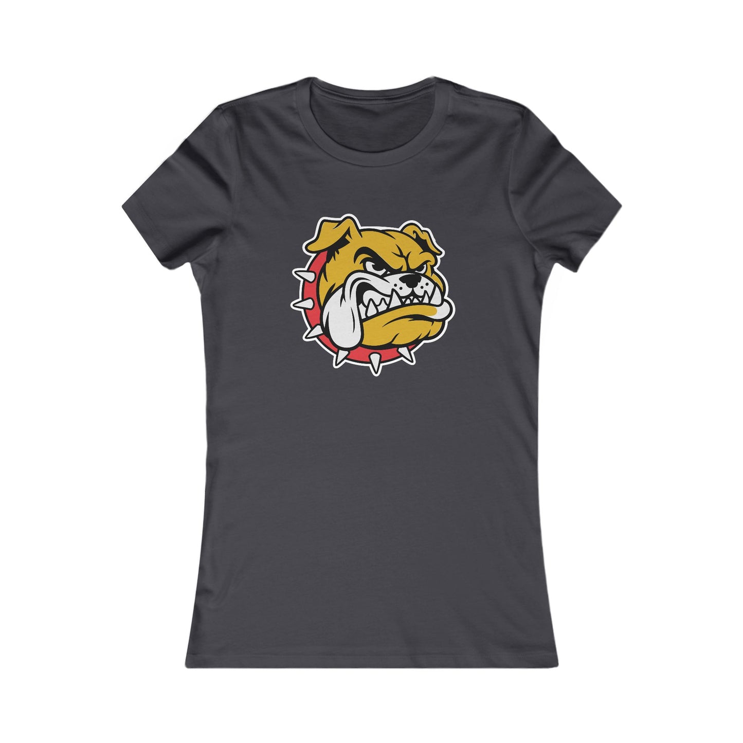 DULUTH Bulldog Mascot Women's Tee – Fierce Spiked Collar Graphic Shirt