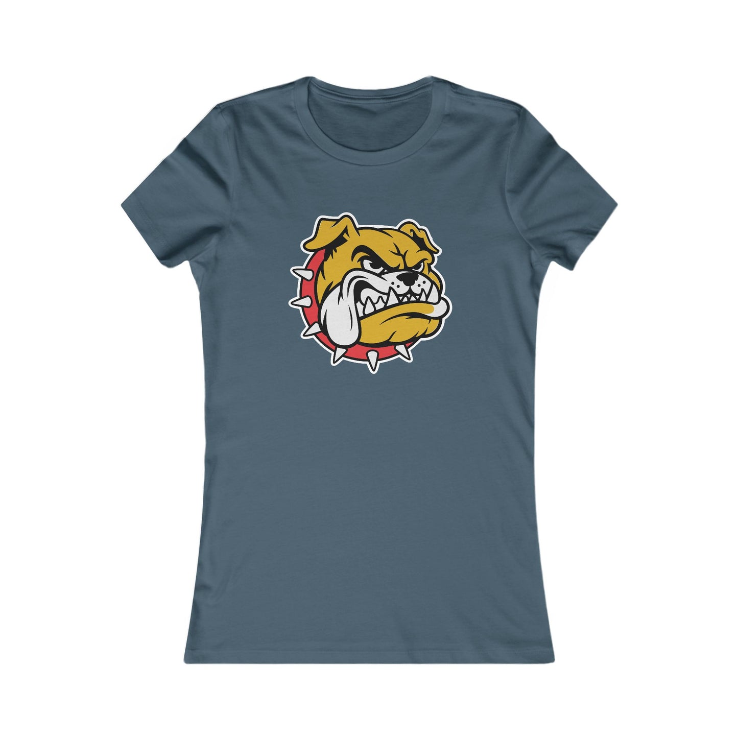 DULUTH Bulldog Mascot Women's Tee – Fierce Spiked Collar Graphic Shirt