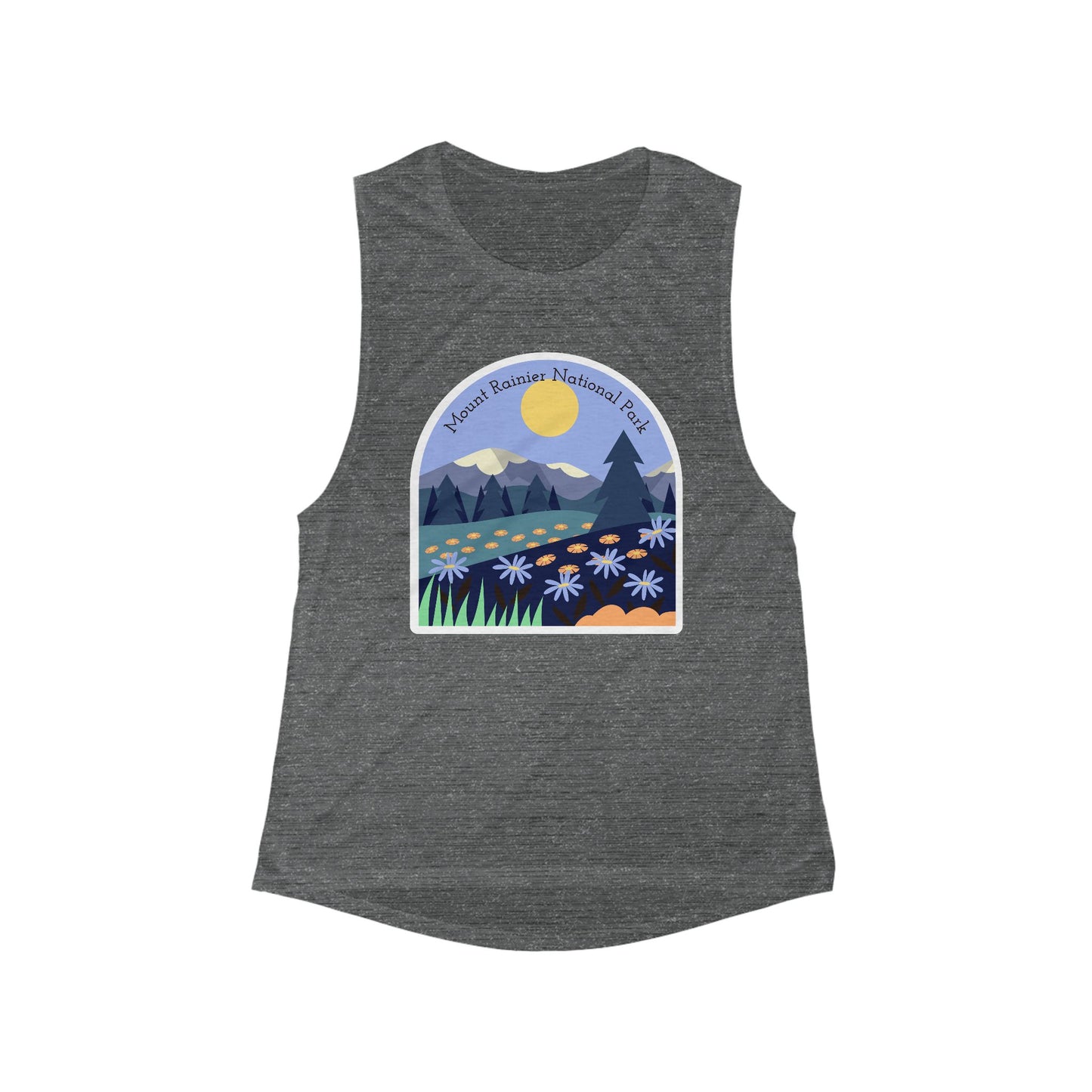 Mount Rainier National Park | Women’s Flowy Scoop Muscle Tank | True North