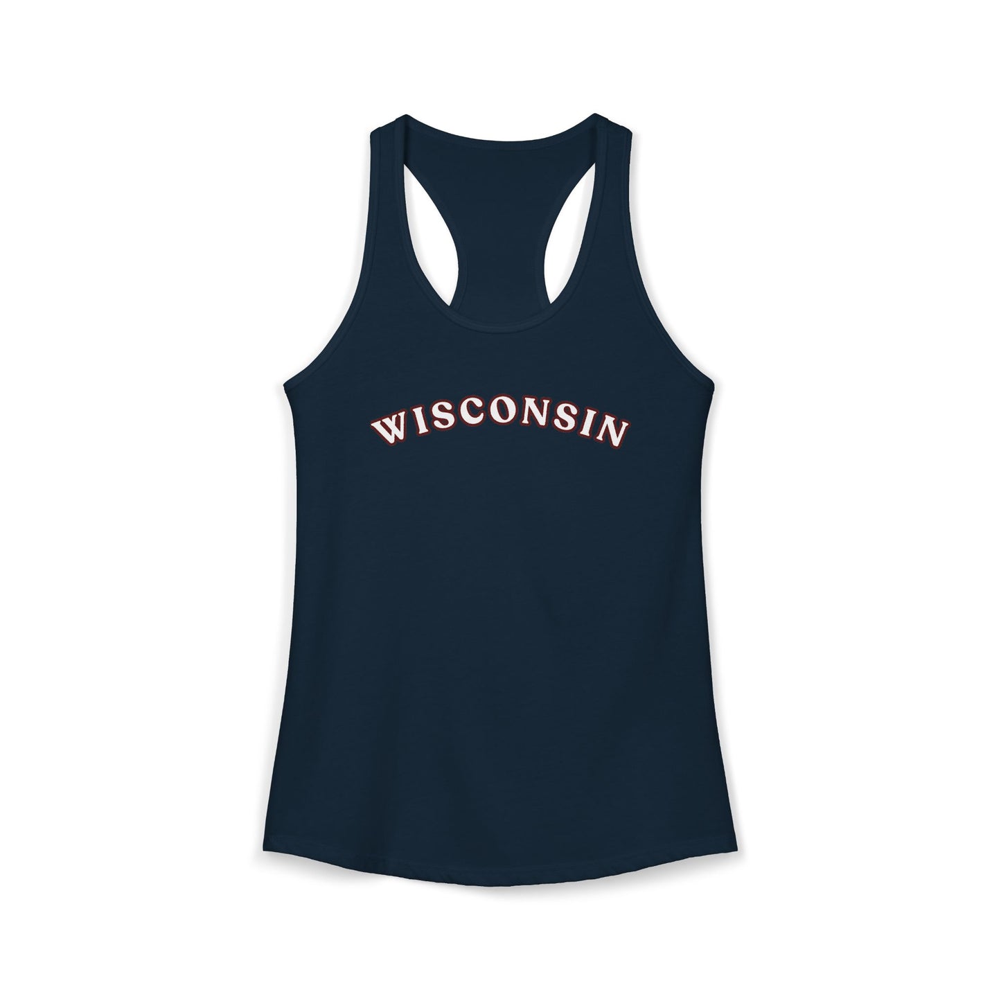 Wisconsin Women Racerback Tank Top | Slim Lightweight Activewear | True North