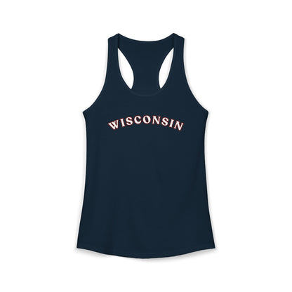 Wisconsin Women Racerback Tank Top | Slim Lightweight Activewear | True North