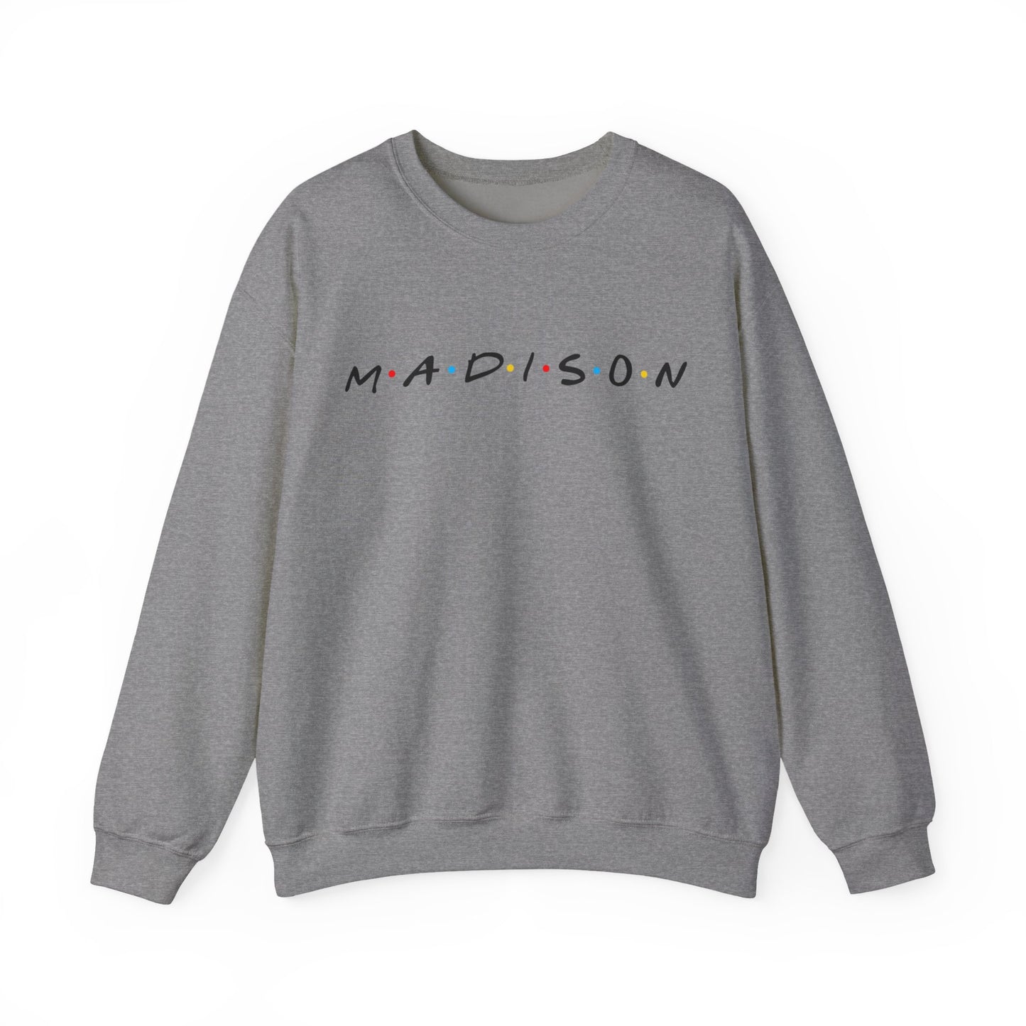 Madison Script Unisex Crewneck Sweatshirt | Soft Cotton Premium Fit | True North