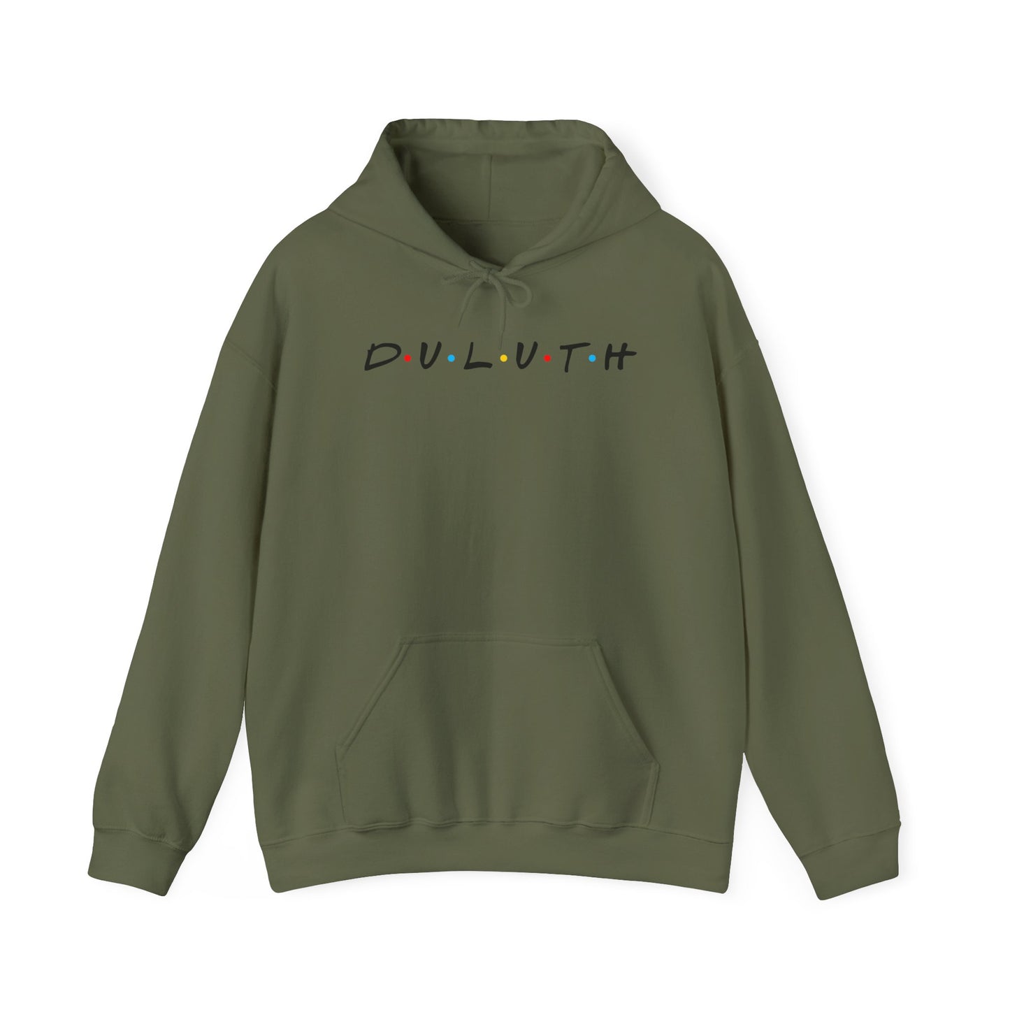 Duluth Hoodie — Minimal Friends-Style City Logo Pullover