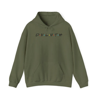 Duluth Hoodie — Minimal Friends-Style City Logo Pullover