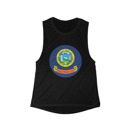 Idaho State Seal Women's Flow Tank Top — Lightweight Scoop Muscle Tee BOISE