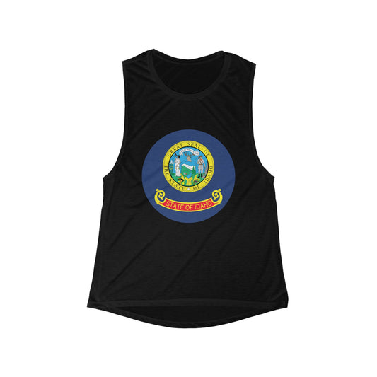 Idaho State Seal Women's Flow Tank Top — Lightweight Scoop Muscle Tee BOISE