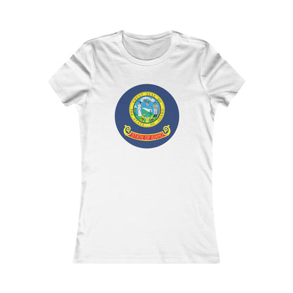Women's Tee with Idaho State Seal - Idaho Pride Graphic Shirt boise