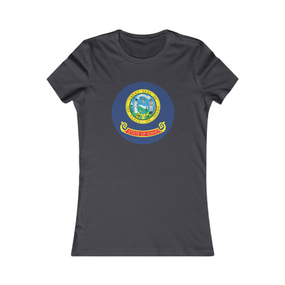 Women's Tee with Idaho State Seal - Idaho Pride Graphic Shirt boise
