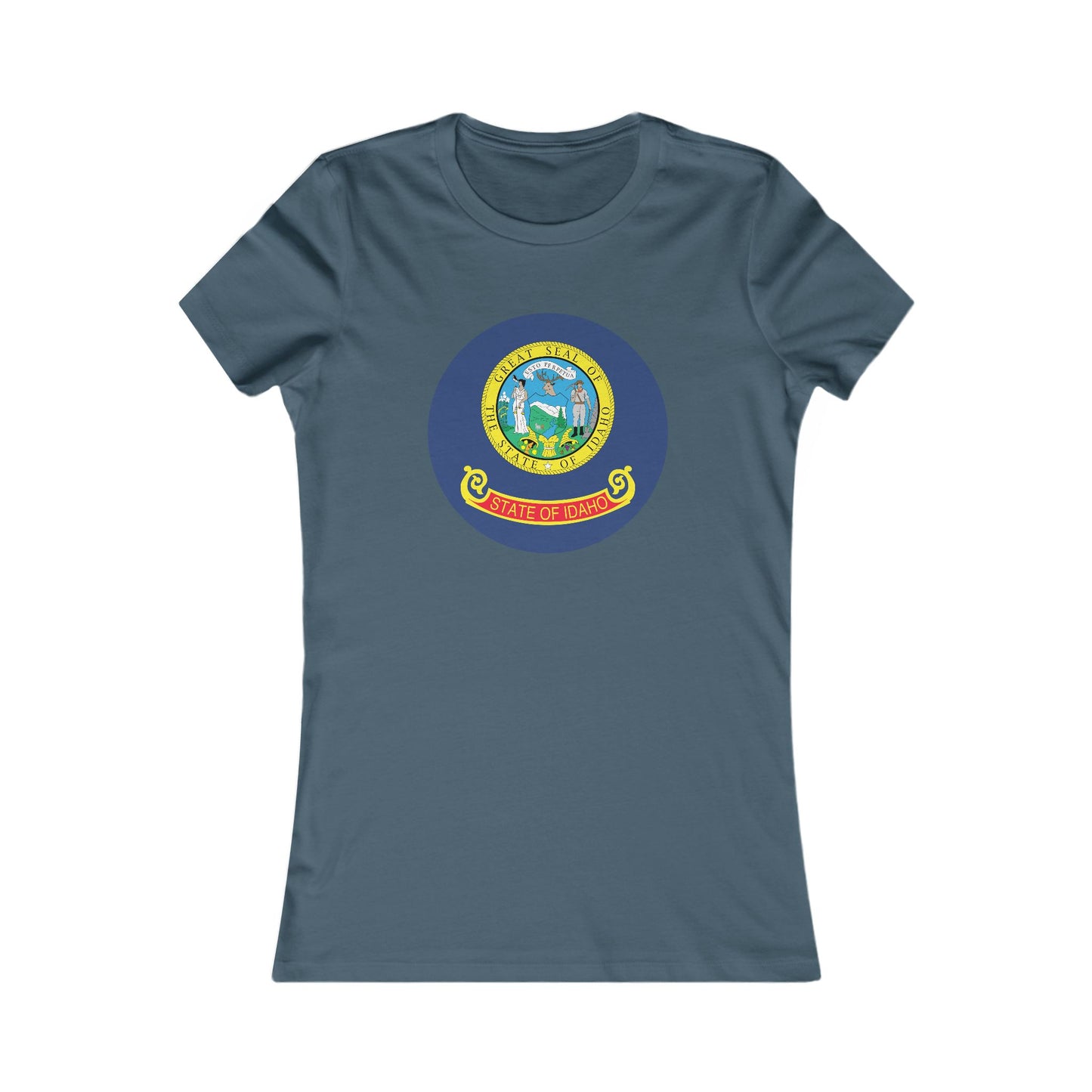 Women's Tee with Idaho State Seal - Idaho Pride Graphic Shirt boise