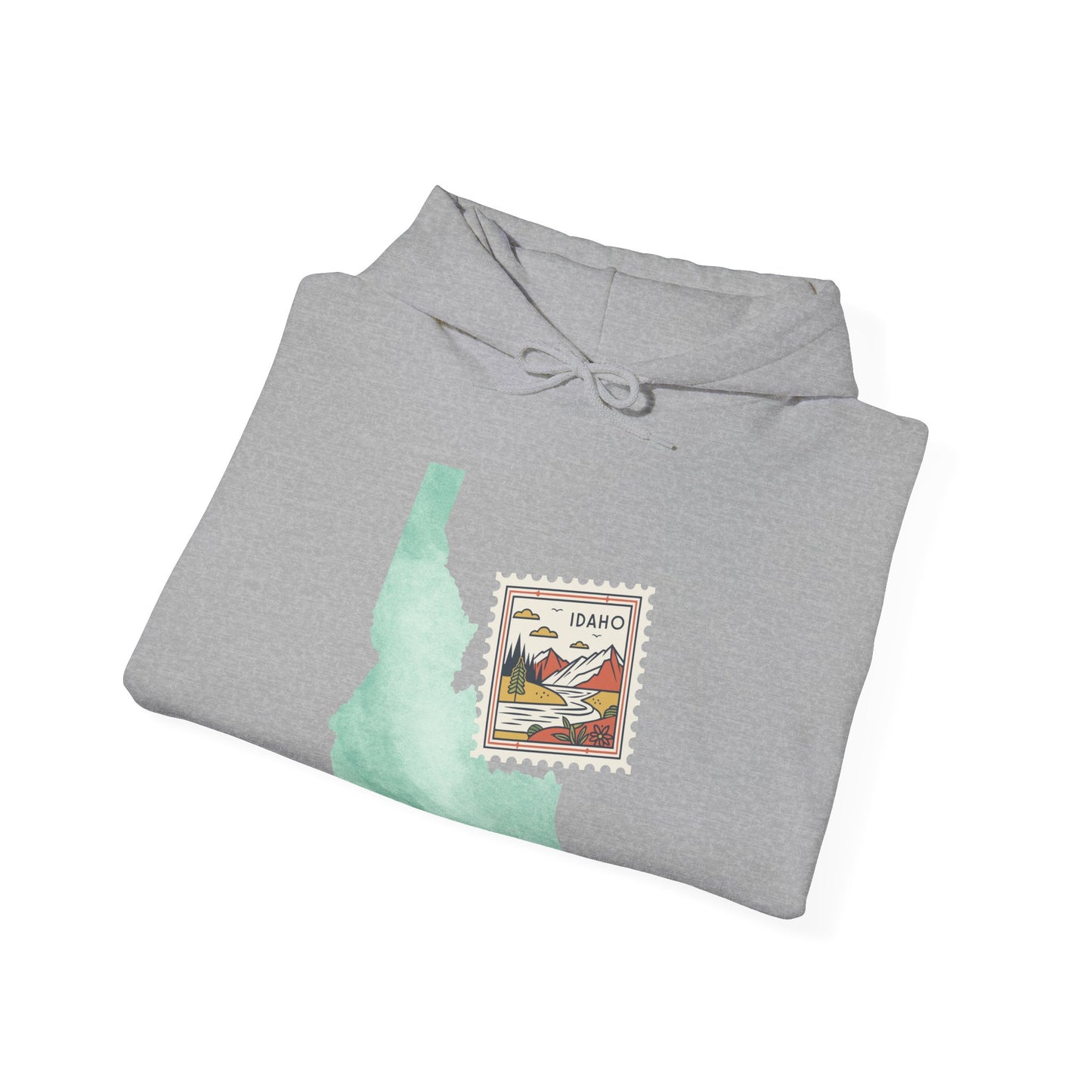 Idaho Postage Stamp Hoodie — Vintage State Travel Graphic Sweatshirt BOISE