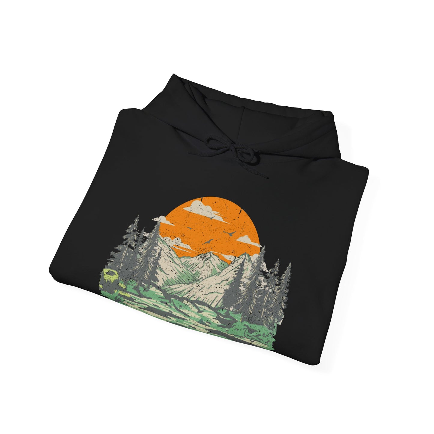 Scenic Design Nature-Inspired Hoodie | Cozy Camping Adventures | True North