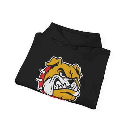 Bulldog Mascot Hoodie — Angry Spiked Collar Graphic Pullover DULUTH