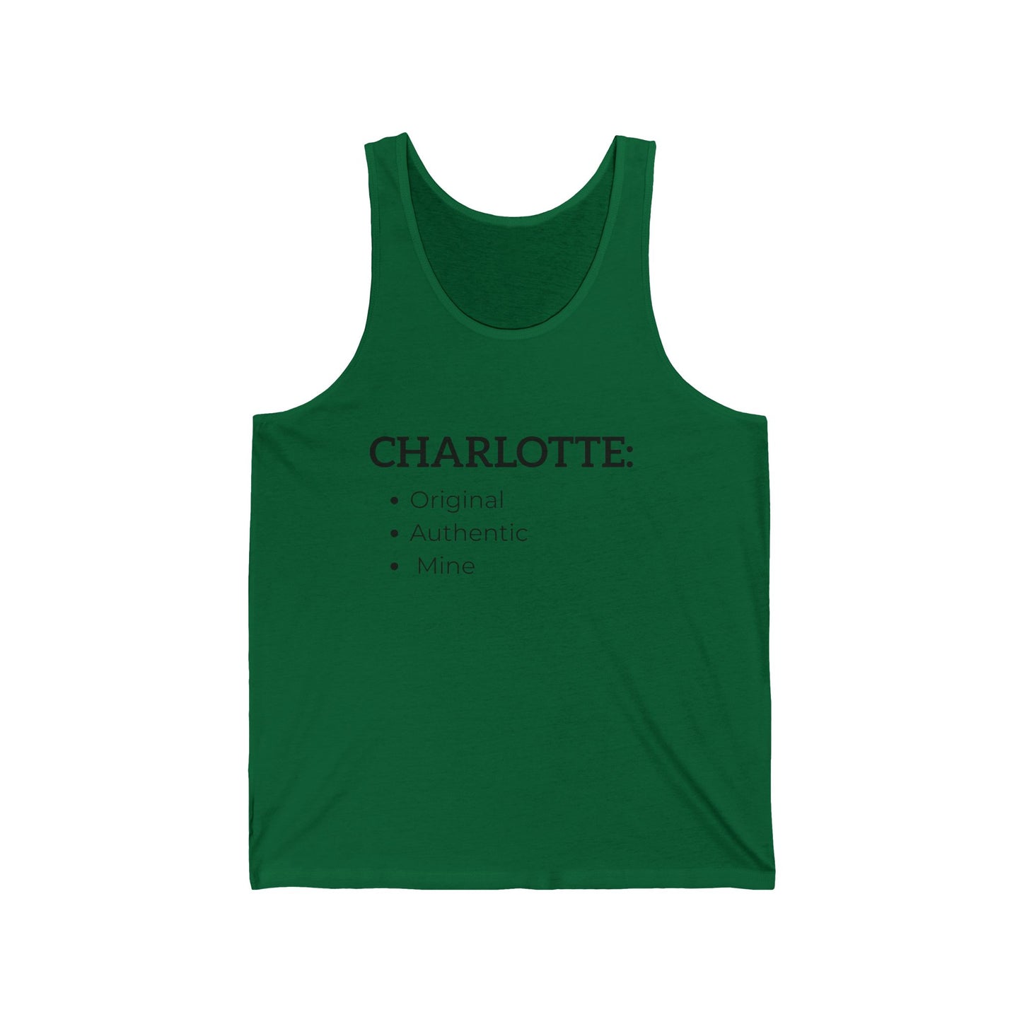 Charlotte Original Mine Men/Unisex Tank Top | Minimal  Lightweight Feel | True North