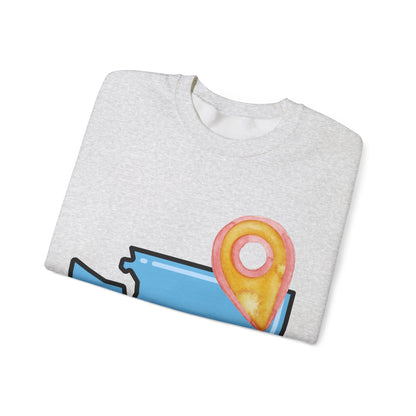SPOKANE Sweatshirt with Location Pin – Cute Travel/Local Pride Crewneck