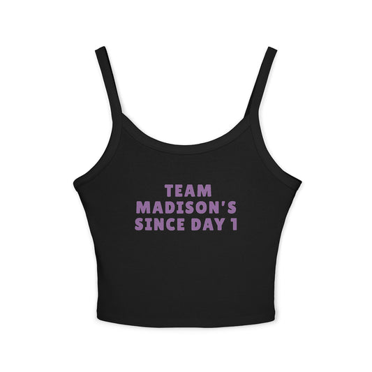 Team Madison's Since Day 1 Women Spaghetti Tank Top | Soft Cotton | True North