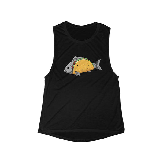 Taco Fish | Women’s Flowy Scoop Muscle Tank | True North